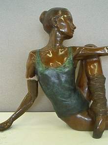 damaged bronze sculpture