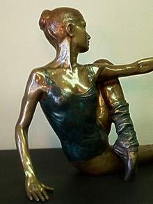 repaired bronze sculpture